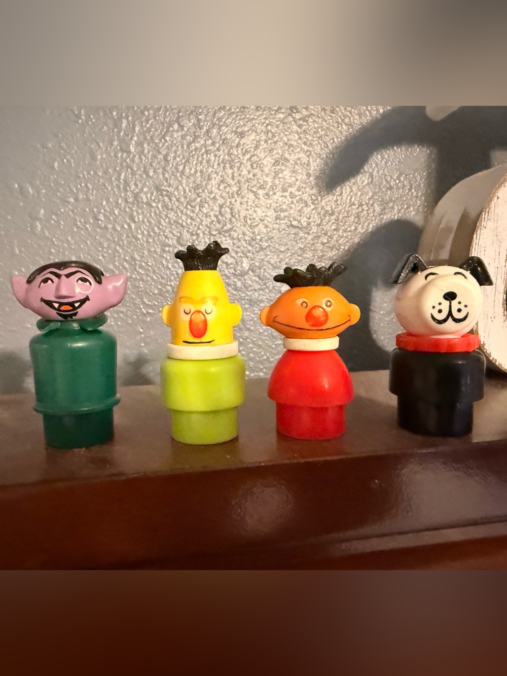 Vintage Little People Bert Ernie Count Dracula & Lucky 1970’s VTG Lot